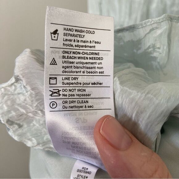 NWT Vince Tiered Asymmetric Crinkle Satin Skirt size Small - Picture 8 of 12